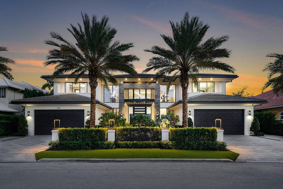 A striking new waterfront estate by Albanese Sons, architecture by BE Design, and interiors by Zelman Designs, debuts in Royal Palm Yacht Country Club.