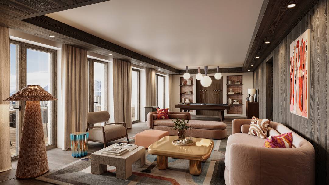 5 bedroom duplex in Courchevel new luxury residence with 5-star hotel services