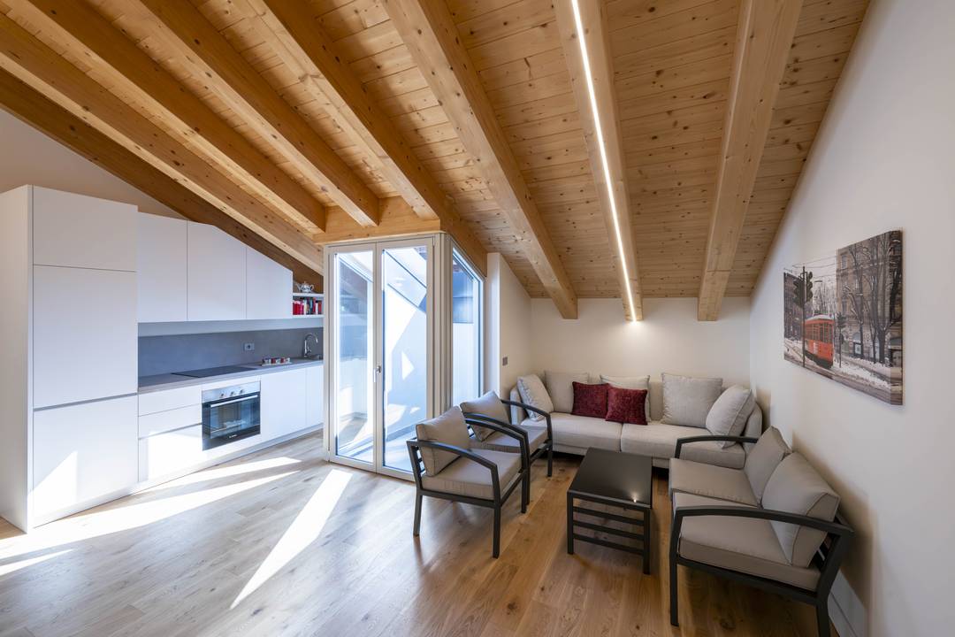 Exposed Beams, Dual Balconies and Natural Light in the Heart of Porta Romana