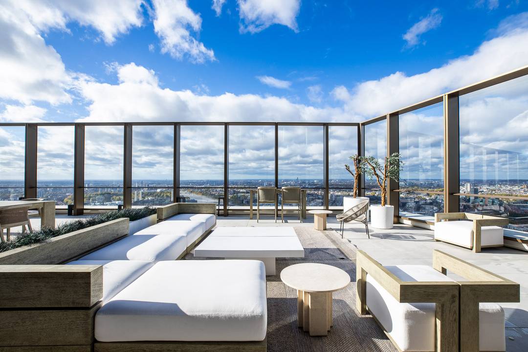 This four-storey Penthouse perched on the 49th Floor is the Crown Jewel of Nine Elms, London