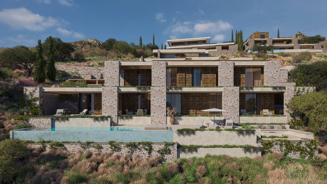 Luxury 5-Bedroom Seafront Villa in a Sustainable Private Resort in the Heart of Crete with Maid or Guest Quarters, Infinity-Edge Swimming Pool and Full Sea Views