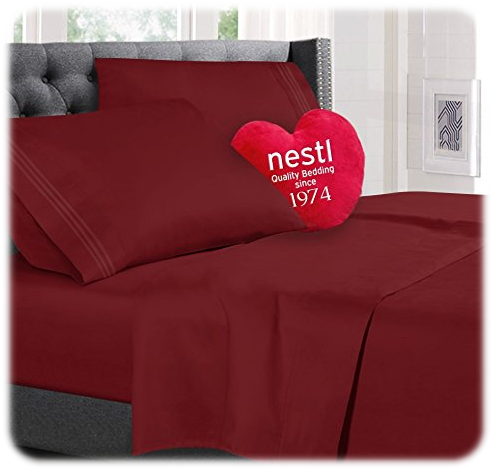 100% Luxury Soft Microfiber, Hypoallergenic, Cool & Breathable Sheet Set by Nestl Bedding