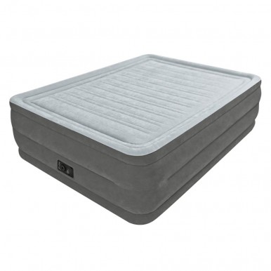 Intex Comfort Plush Elevated Dura-Beam Airbed, Bed Height 22, Queen