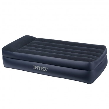 Intex Pillow Rest Raised Airbed with Built-in Pillow and Electric Pump, Twin