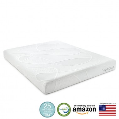 Perfect Cloud Supreme 8 Inch Memory Foam Mattress - Amazon Exclusive Model Featuring New Air Foam Technology - 25 Year Warranty