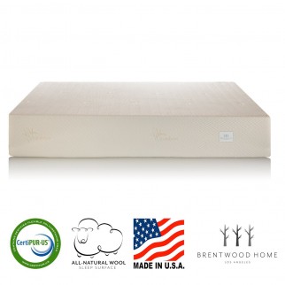 Brentwood Home 13-Inch Gel HD Memory Foam Mattress, Natural Wool Sleep Surface and Bamboo Cover