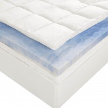 Sleep Innovations 4-Inch Dual Layer Mattress Topper - Gel Memory Foam and Plush Fiber