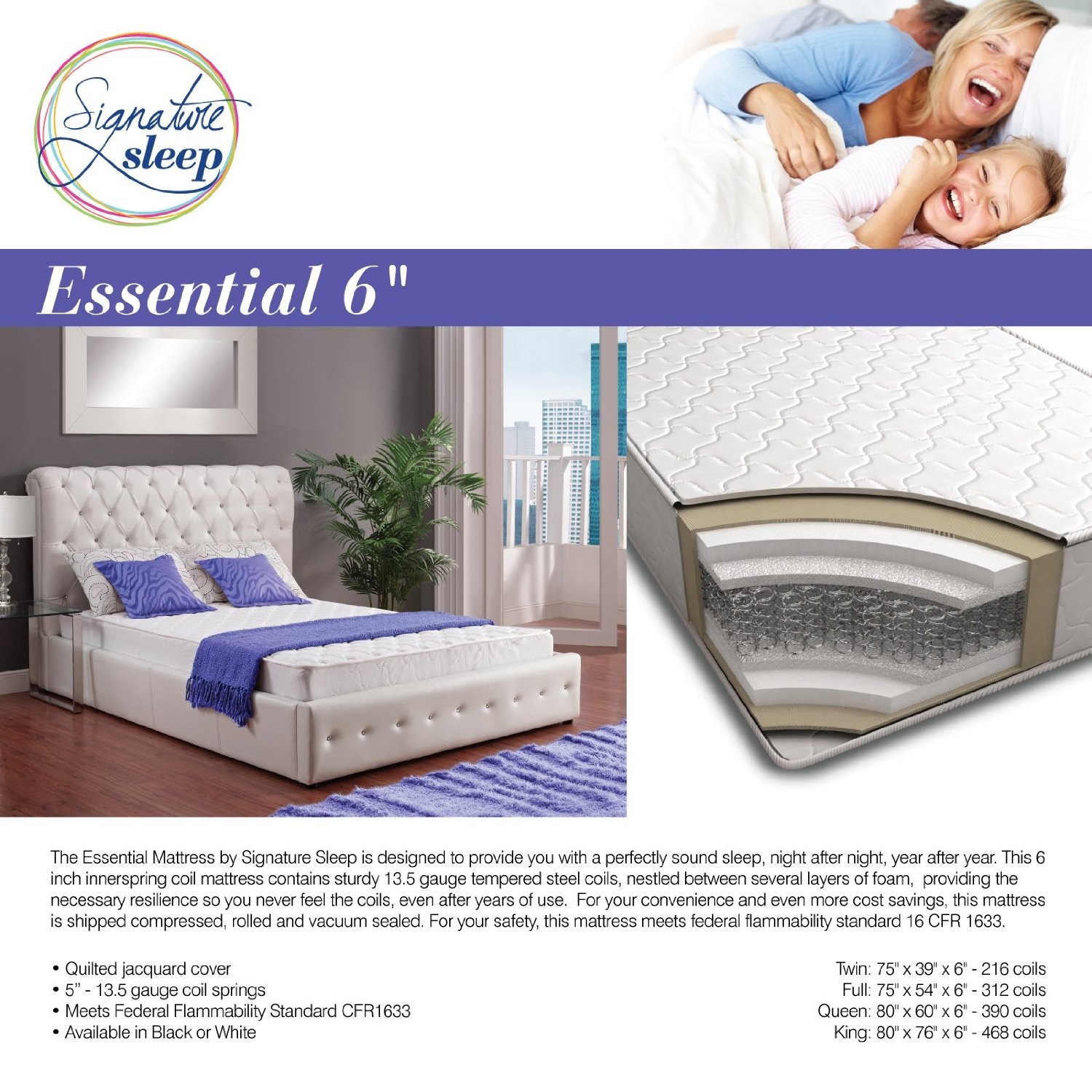 Signature Sleep Essential 6-Inch Mattress