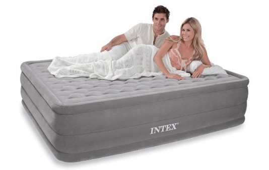Intex Ultra Plush Airbed with Built-in Electric Pump, Queen, Bed Height 18
