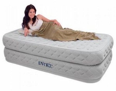 INTEX Twin Supreme Air Flow Bed Raised Airbed Mattress & Pump